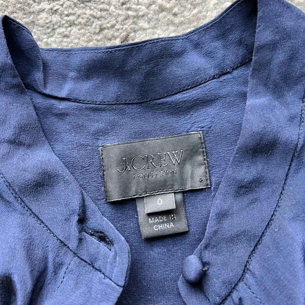 J.Crew Collection Navy Silk Ensemble Dress